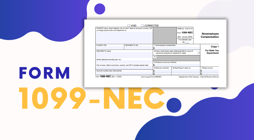 A blank 1099-NEC copy for print